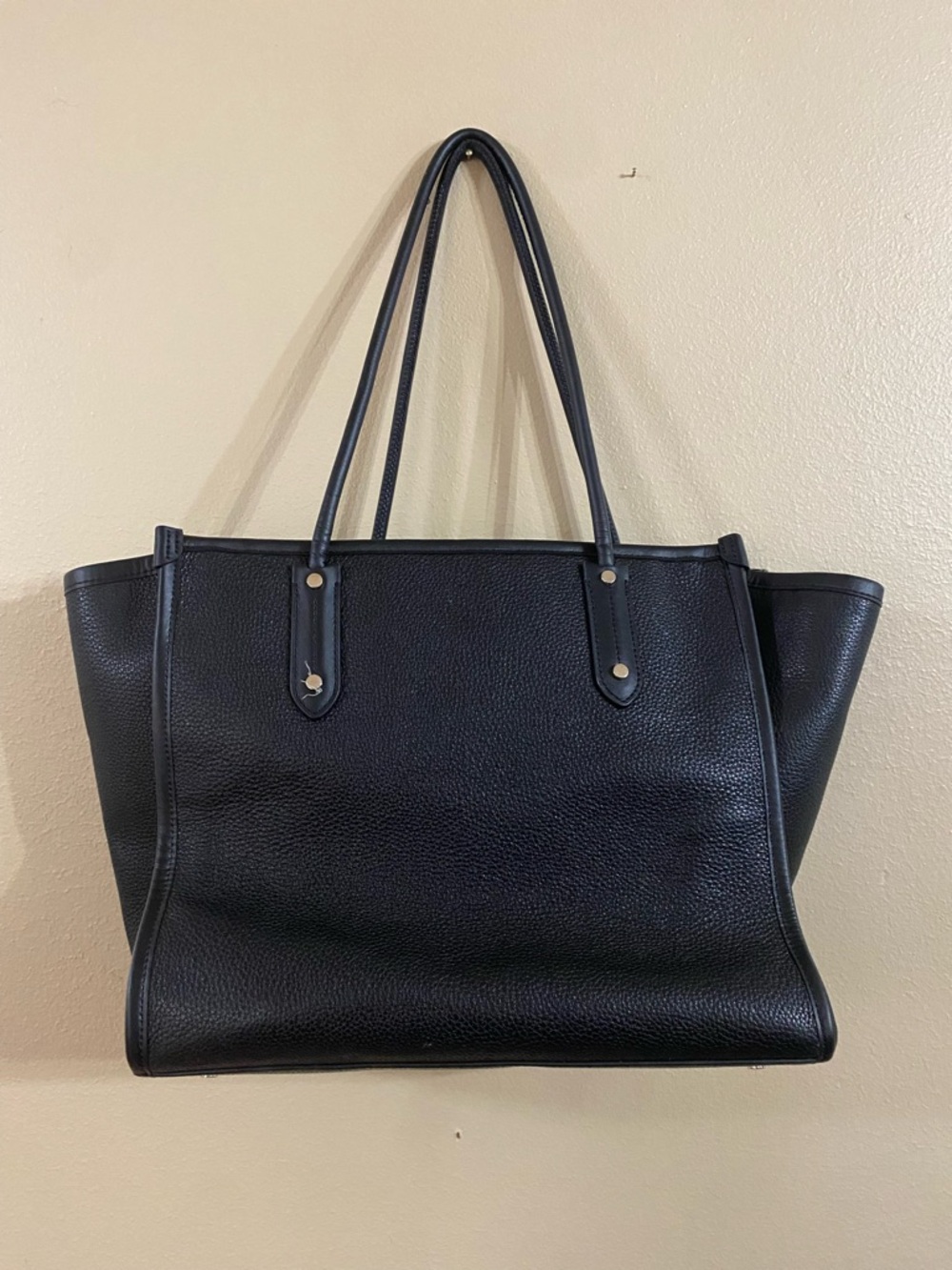 Kate Spade black leather logo tote bag - Picture 7 of 9